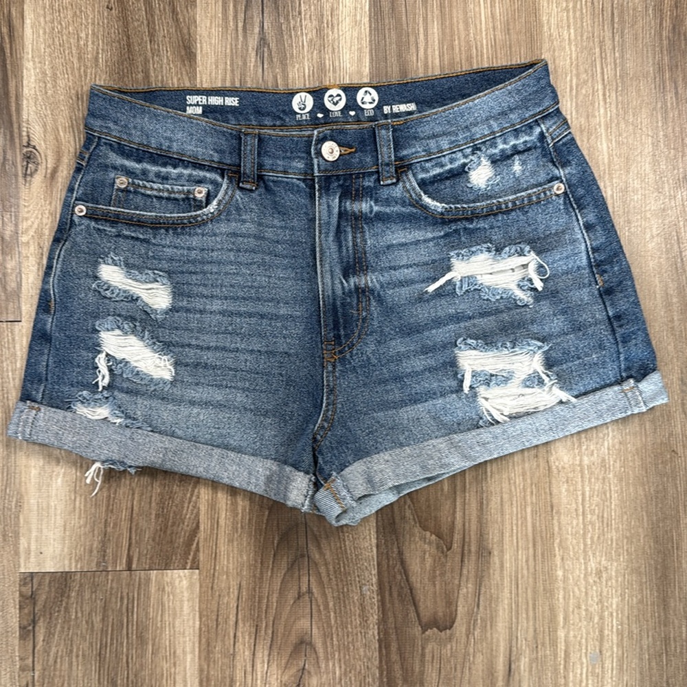 Tomato Girl Summer Size 9 | 29 Denim Short Shorts Super High Rise Mom 100%Cotton